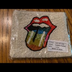 Beaded Lips Coin Purse